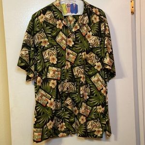 Mens Classic Hawaiian Cabana Shirt